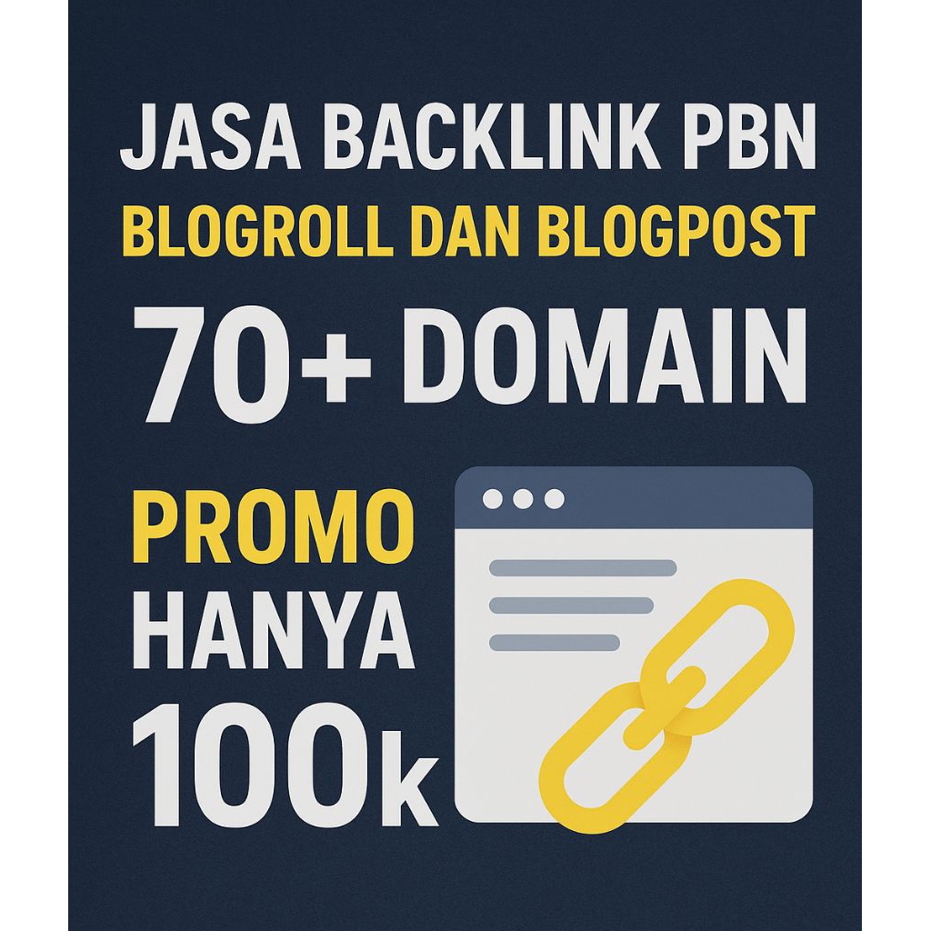 PROMO TERBATAS Backlink PBN 70+ Domain | Ranking Naik Cepat