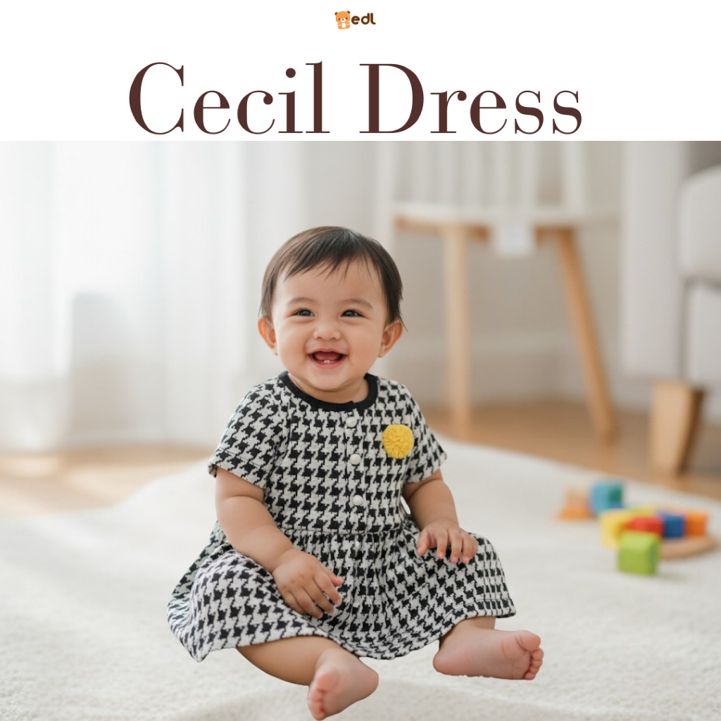 EDL Baby - Dress Baby Newborn Perempuan usia 0-12 bulan / Cecil Dress