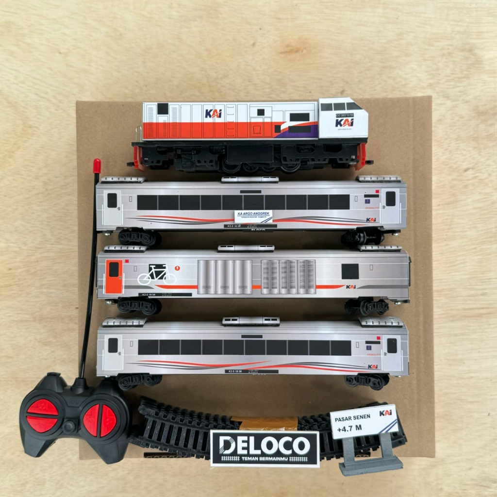 paket Rangkaian murah Mainan Kereta Api Indonesia RC,Kereta api mainan Remot control,Lokomotif cc203