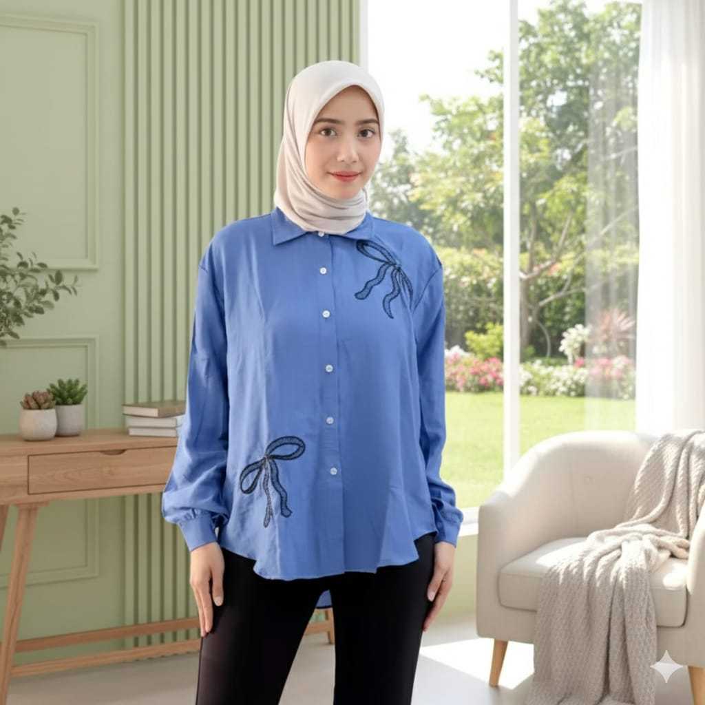 Kemeja Kinaya Jumbo Payet Pita Besar - Kemeja Pita Besar