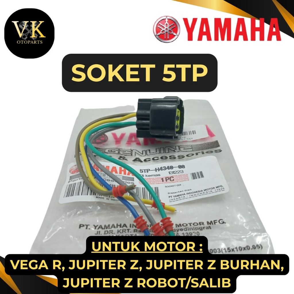 SOKET KIPROK KODE-5TP YAMAHA VEGA R/JUPITER Z/JUPITER Z BURHAN/JUPITER ROBOT/SALIB ASLI ORIGINAL100%