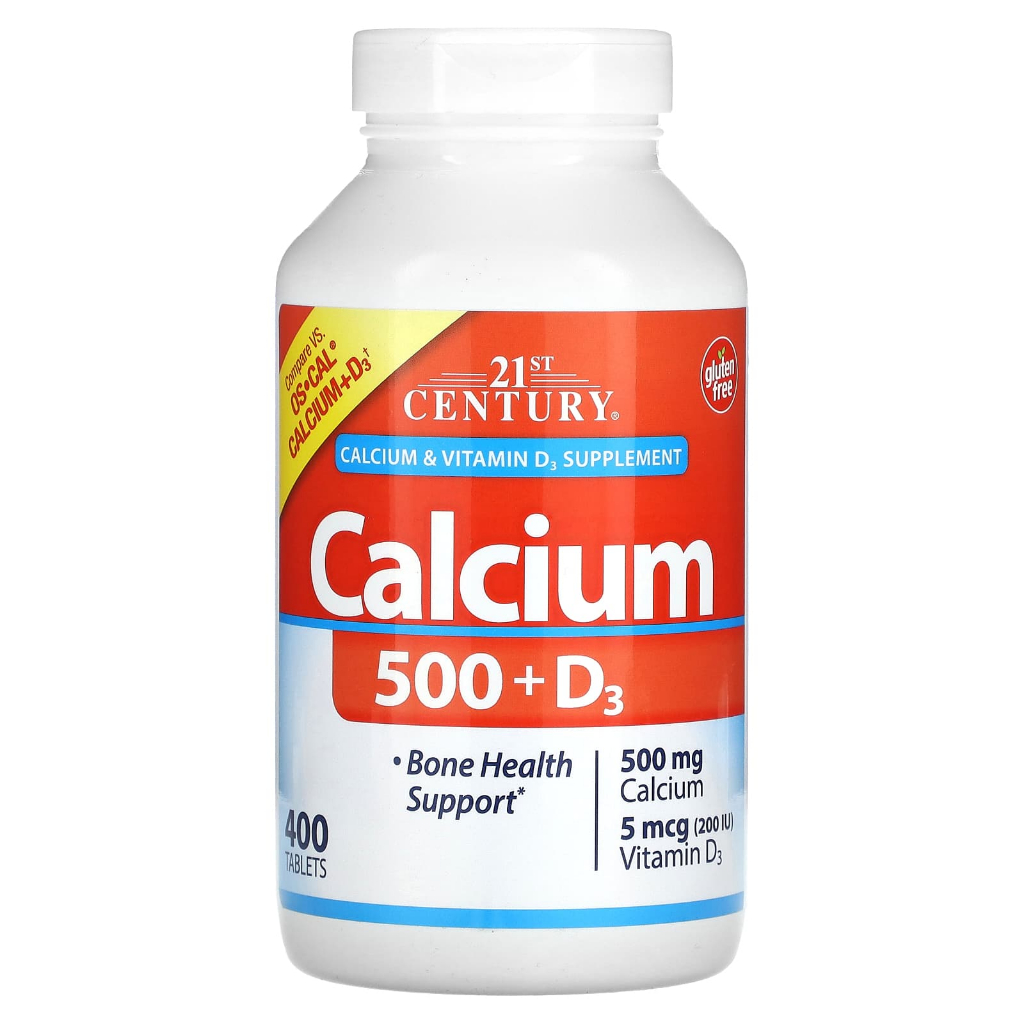 21st Century Calcium 500 + D3 400 Tablets