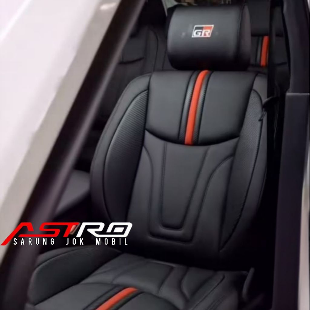 Bordir Custom logo atau nama sarung jok mobil Agya Ayla Brio Yaris all mobil 2 baris jok