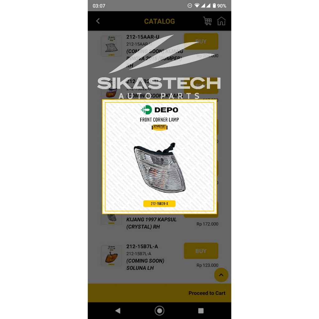 81510-0B010 RIGHT FRONT BUMPER TURN SIGNAL CORNER LIGHT COMBINATION LAMP ASSY / LAMPU SEIN RITING BE