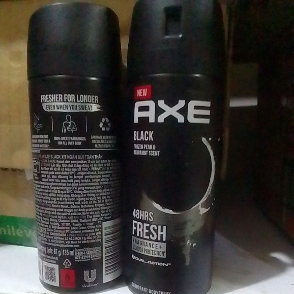 axe parfum saku netto17ml & Body Spray BLACK 135ml