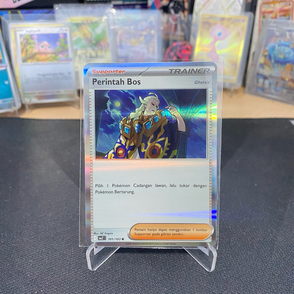 Perintah Bos 101/103 Trainer Holo Foil (ma2) TCG Pokemon Kobaran Biru Indonesia 2025