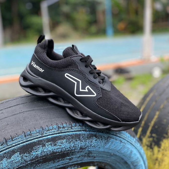 SEPATU SEKOLAH FULL HITAM POLOS PRIA WANITA / SEPATU KERJA FORMAL LAKI CEWEK / SEPATU SNEAKERS STAND