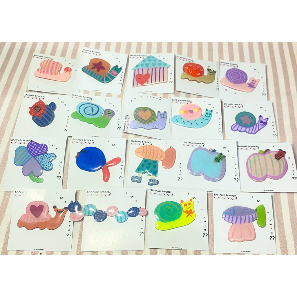Shrinkie brooch |brooch pin | pin lucu | brooch lucu | brooch acrylic | acrylic pin | brooch murah |