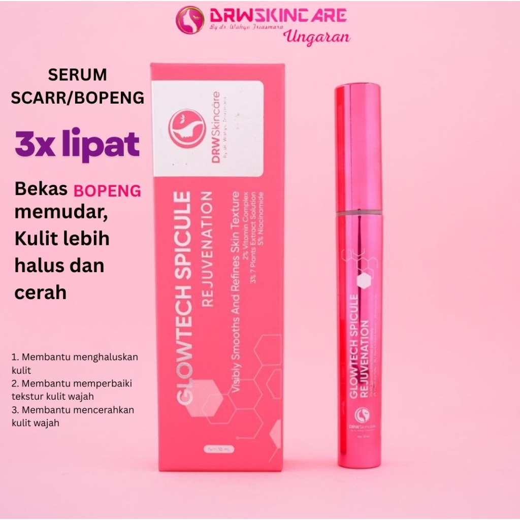 drw skincare glowtech spicule rejuvenation serum scar dan bopeng