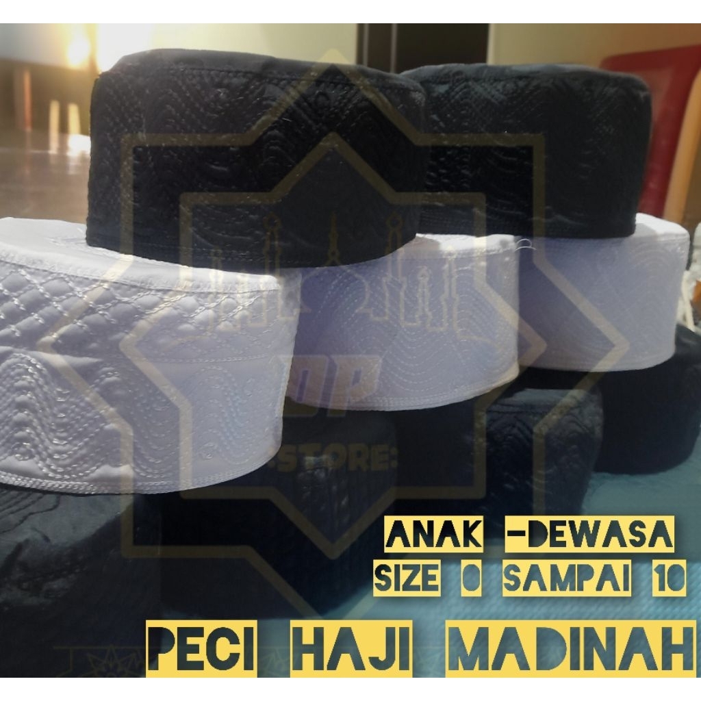 GROSIR ISI 20 PCS PECI MADINAH/PECI HAJI/KOPIYAH PUTIH/MADINAH HITAM PUTIH