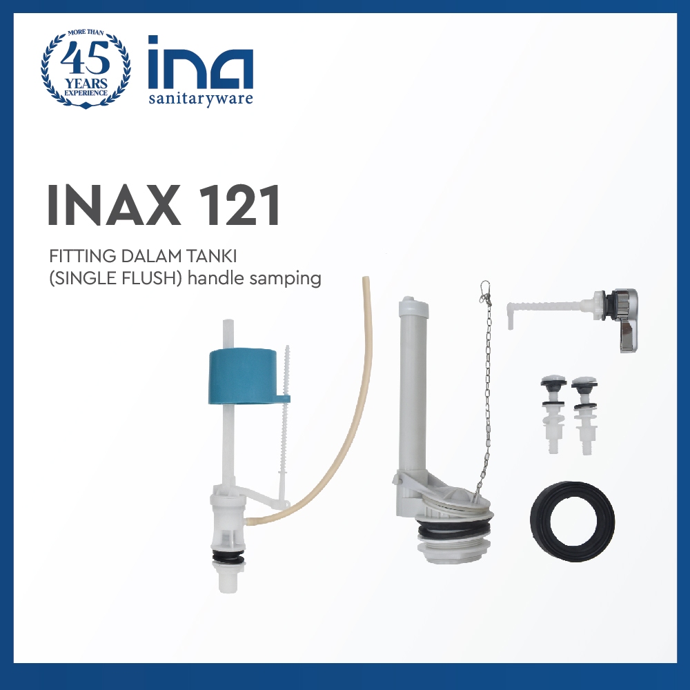 INA Fitting Dalam Tangki Closet INAX 121 – Single Flush Handle Samping