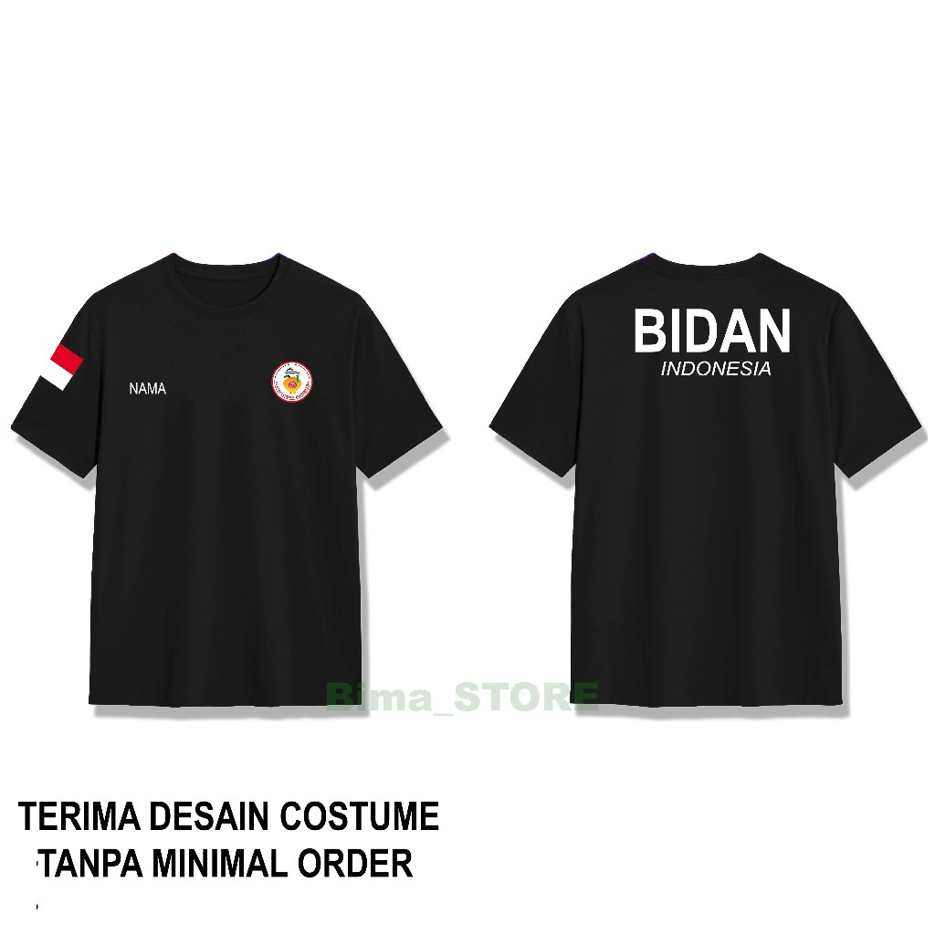 Baju Kaos BIDAN Indonesia logo PPNI Lengan pendek