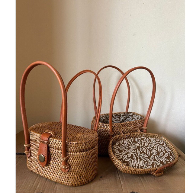 Tas Poh Tali Kulit Anyaman Ate