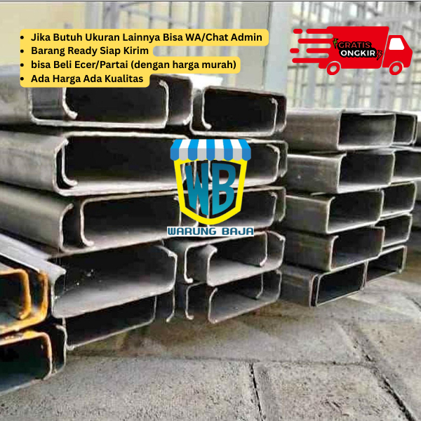 Besi CNP 125 x 35 x 6 meter - warungbaja - cnp 125 kaki 35 - Kanal C