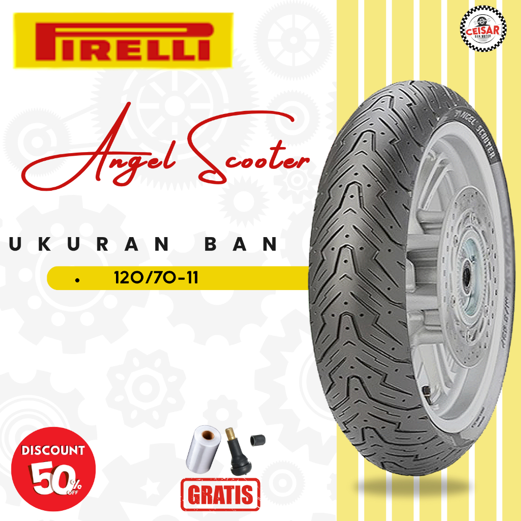 Ban Motor PIRELLI ANGEL SCOOTER 120/70-11 Tubeless