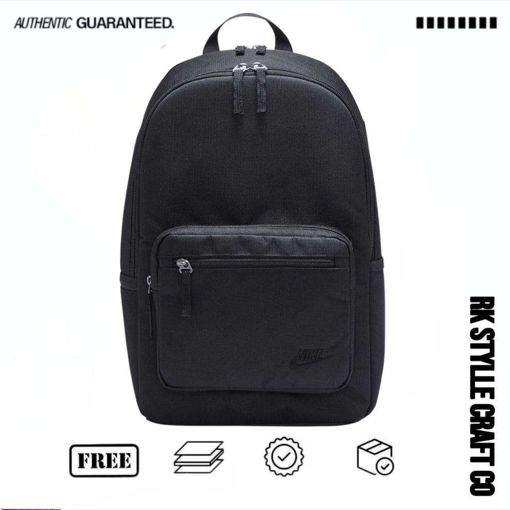 Tas Ransel - Tas Kuliah - Tas Nike Heritage Eugene Backpack 23L Black