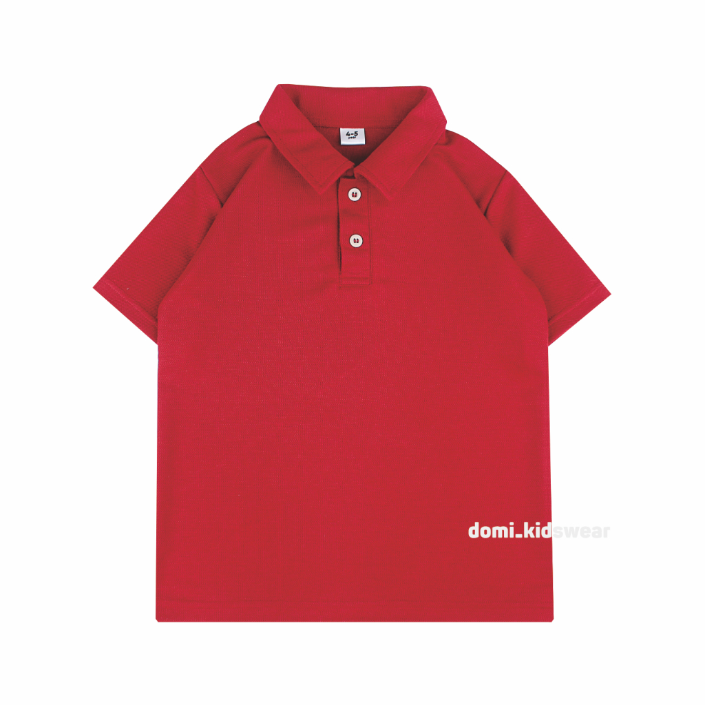Domikids Kaos Anak Laki Laki Kerah Polo Polos 2 - 11 Tahun