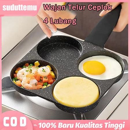 Cetakan Telur Ceplok Teflon Telur 4 Lobang Anti Lengket High Quality