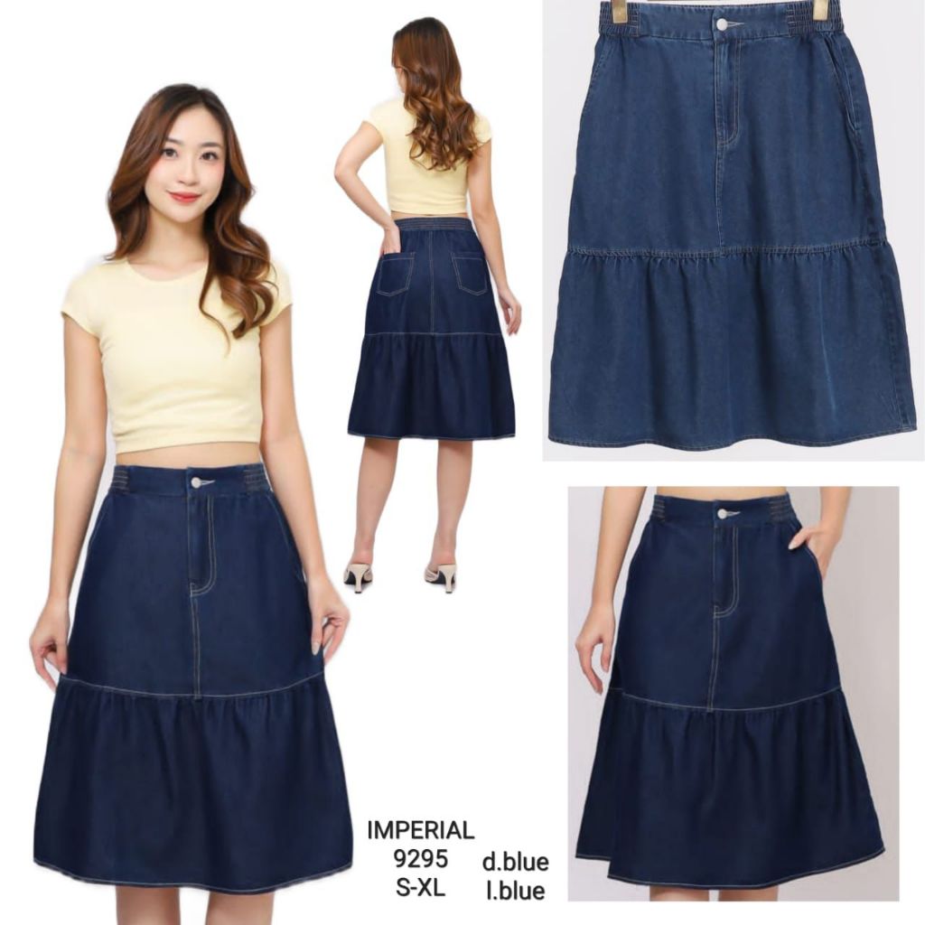 IMPERIAL Rok Jeans Import Wanita 9295