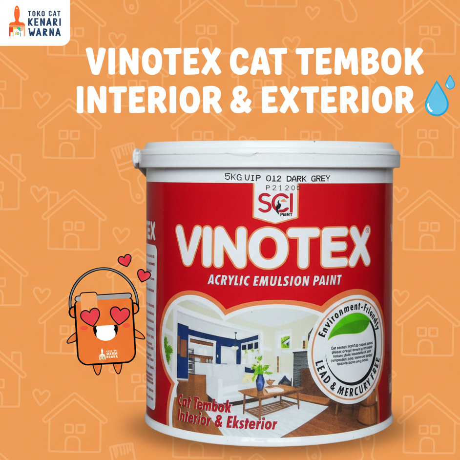 CAT TEMBOK VINOTEX - CAT TEMBOK INTERIOR & EXTERIOR 5 kg