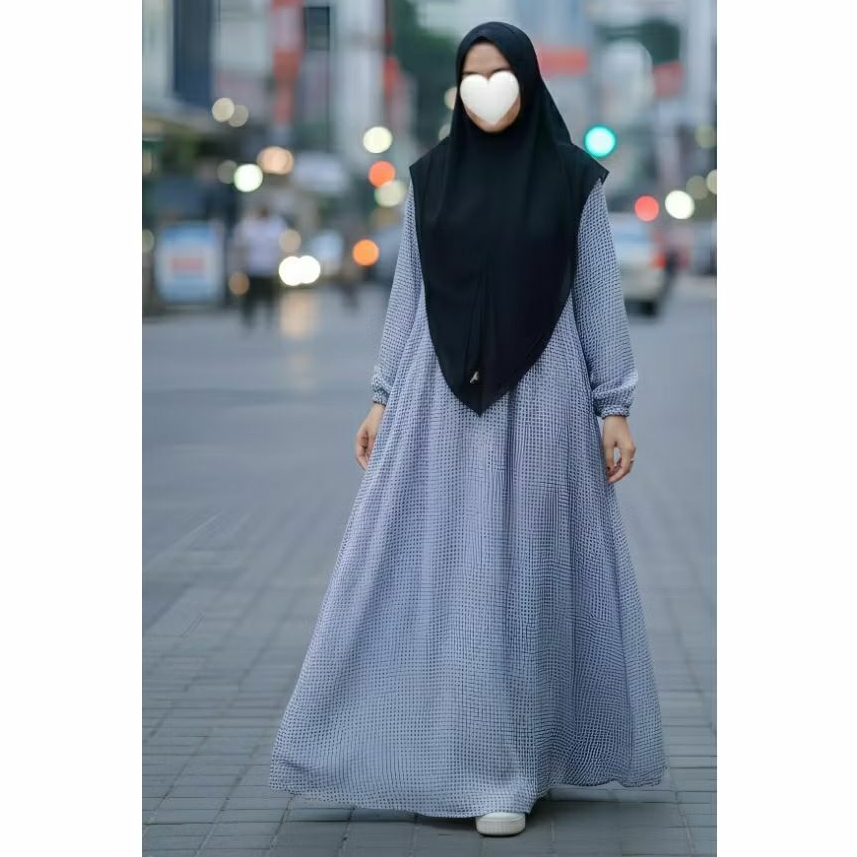 GAMIS LITTLE BEAN PATTERN BY ZAFEETRI (GAMIS SAJA) // GAMIS SYARI CERUTTY MOTIF PRINTING