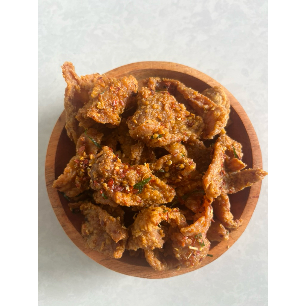 KULIT AYAM PEDAS DAUN JERUK