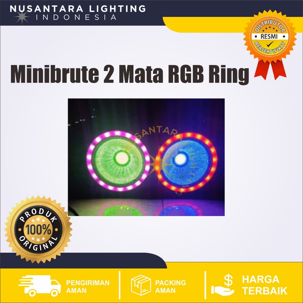 Lampu Sorot Panggung Mini Brute 2 Mata / Minibrute 2 Mata / Lampu Disco Led 200W / lampu konser / la