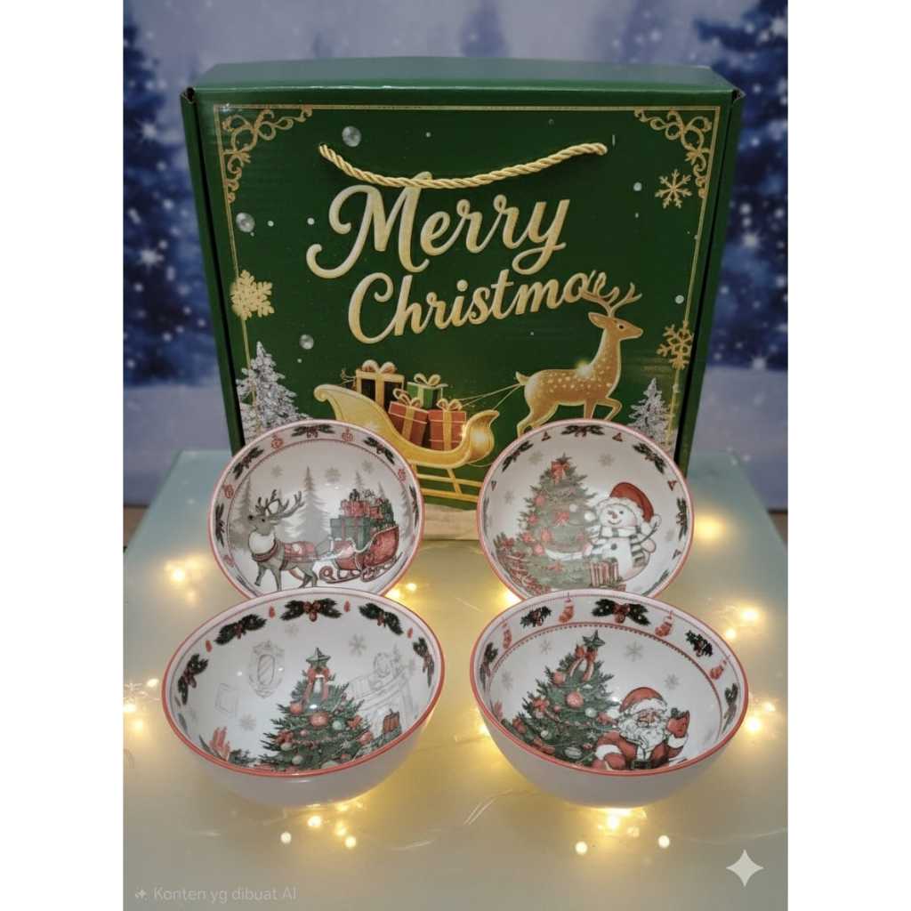 CHRISTMAS Mangkok Set Japanese Parsel / Mangkok Japanese Bowl Set Mangkok Keramik Parcel Mangkok