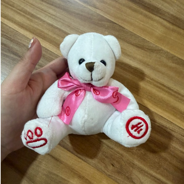 Boneka Beruang Teddy Bear Doll Mini Pink Putih Coklat Kuning White Brown Pink Boneka Anak Lucu Kecil