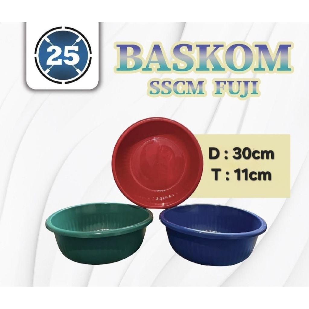 BASKOM WARNA FUJI SSCM / BASKOM PLASTIK 30CM