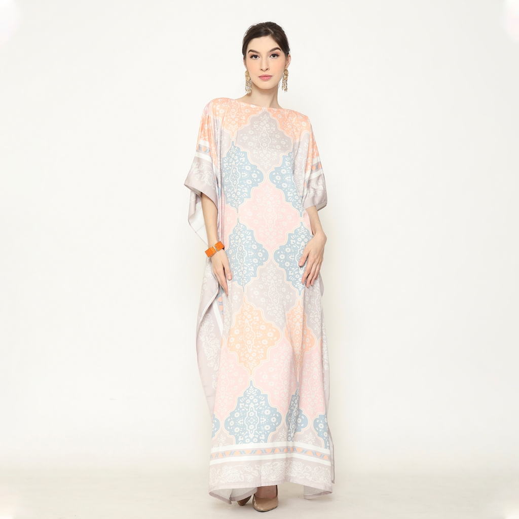 Kanzi Collection Geometric Short Sleeve Kaftan