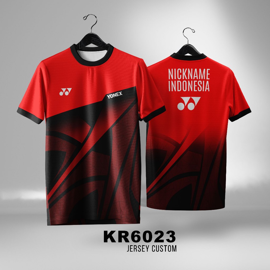 Jersey Badminton Bulutangkis Yonex Custom Nama Unisex