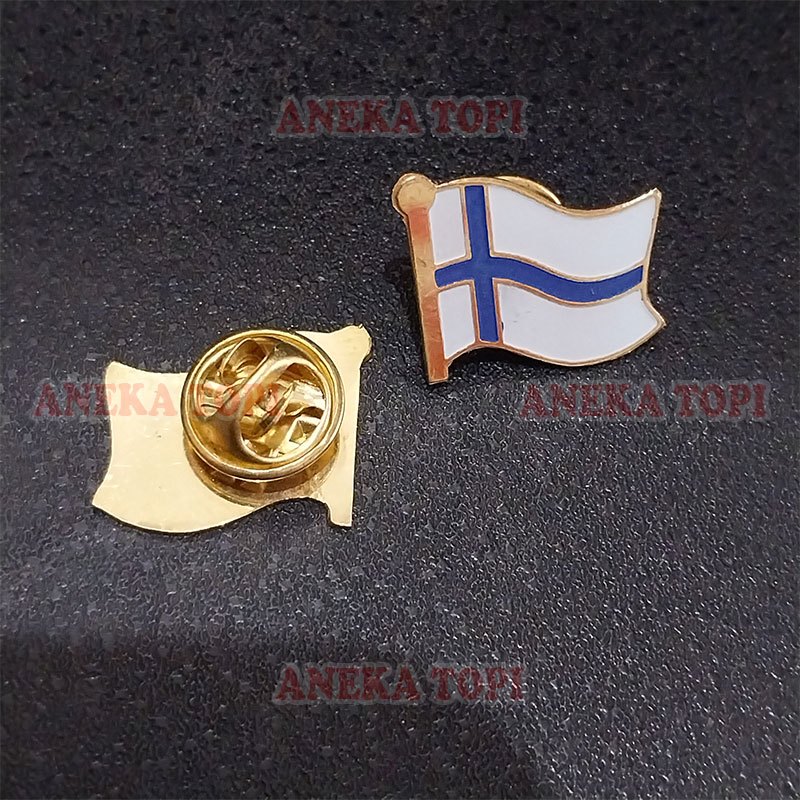 Pin Bendera Finlandia Pin Flag Finlandia - Aneka Topi