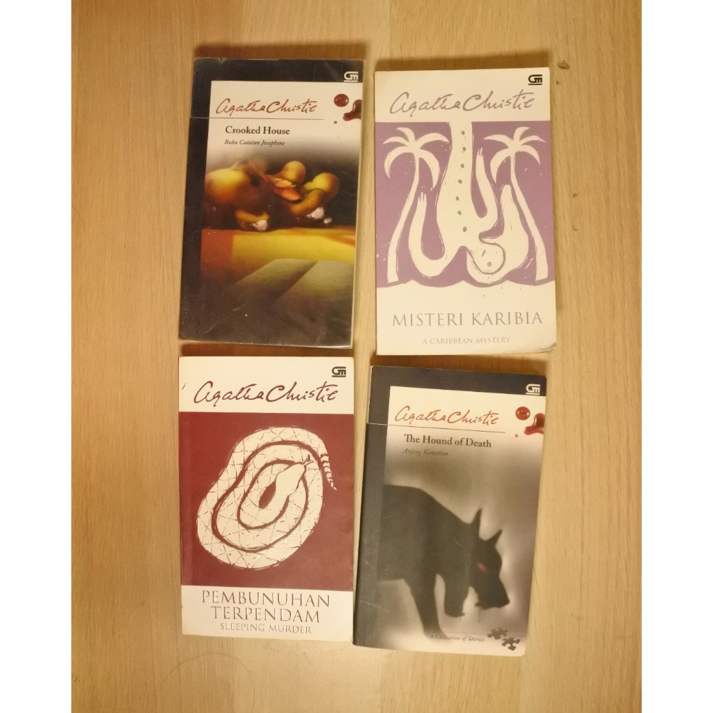 Buku Novel Bekas Detektif Agatha Christie - Bahasa Indonesia