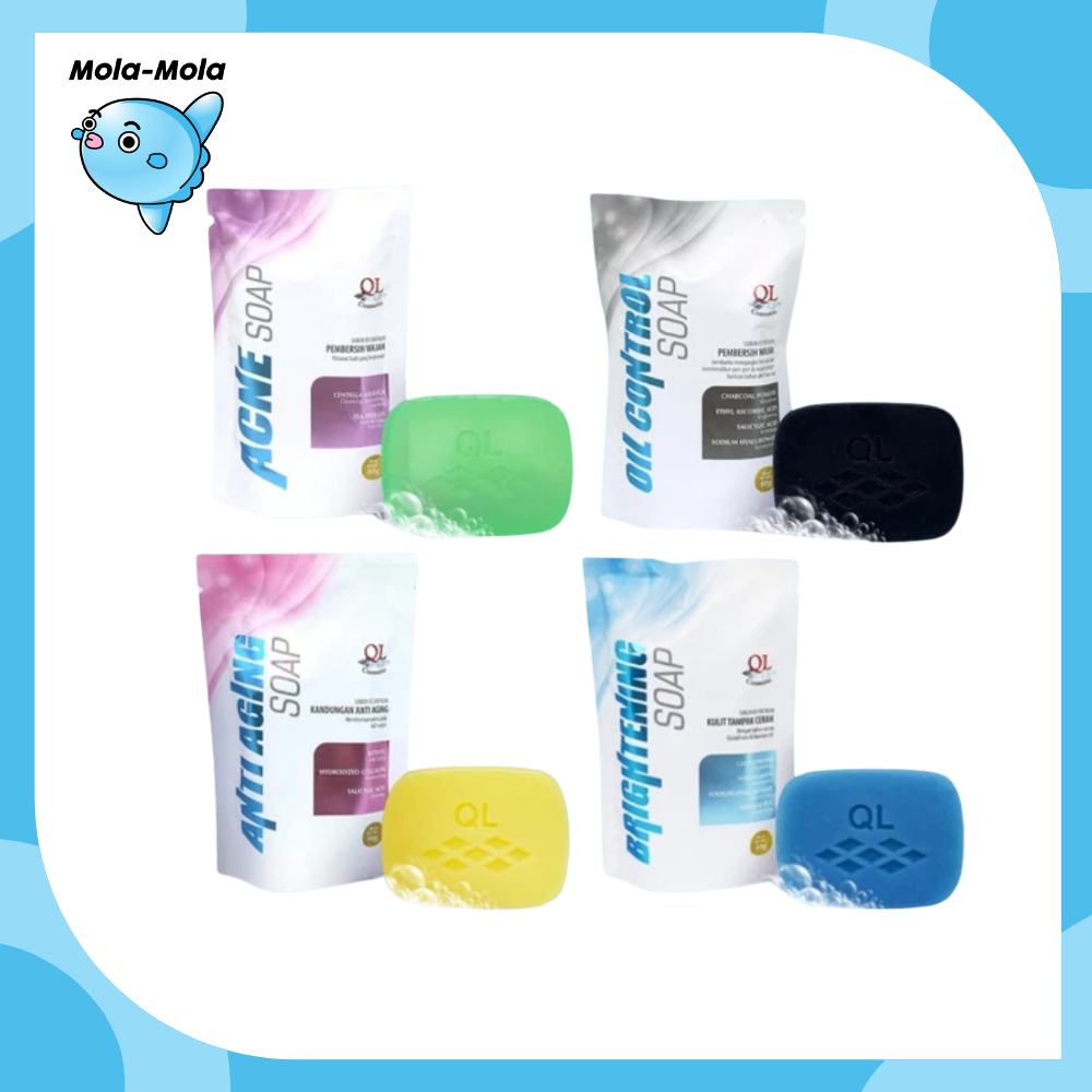 MolaMolaStore QL Sabun Muka Soap Oil Control / Brightening /Acne / Anti Aging 80Gr Y8004
