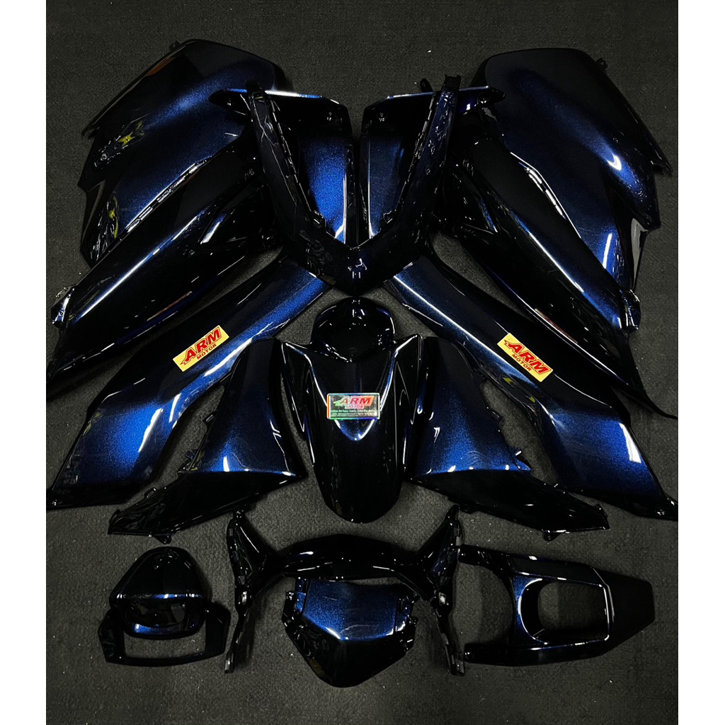 BODY NMAX NEW REPAINT HITAM XYRALIC BIRU