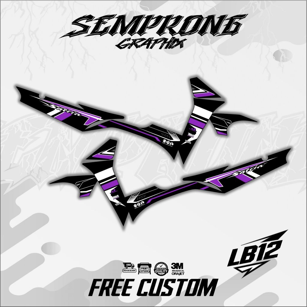 NEW STRIPING SATRIA LUMBA-LUMBA VARIASI KEREN BISA UBAH WARNA DESIGN FULL VARIASI //LB-12