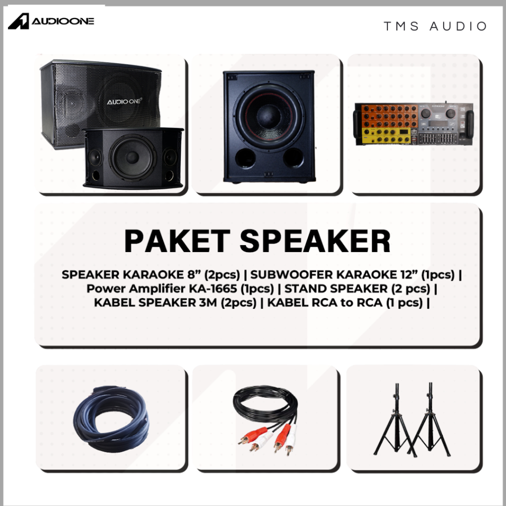 Paket Sound Karaoke Rumahan 5 Juta-an AUDIO ONE  Full Set Siap Pakai I TMS AUDIO