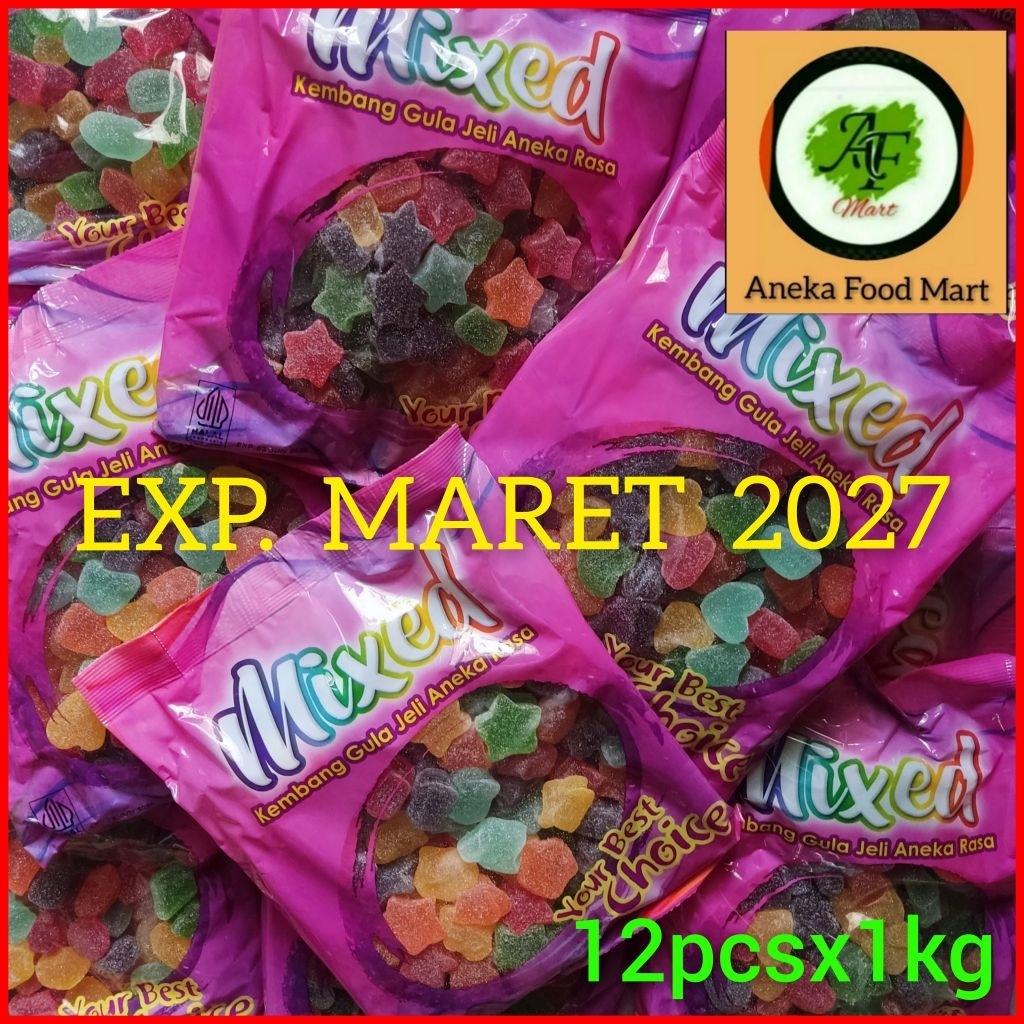 Permen Jelly Waisun 1kg/ Waisun Jelly/ Mixed Pastilles/ Jelly Malaysia/ Kembang gula jelly/ Permen J