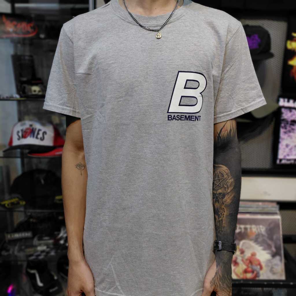 T Shirt Band Official BASEMENT - B (GREY) Original