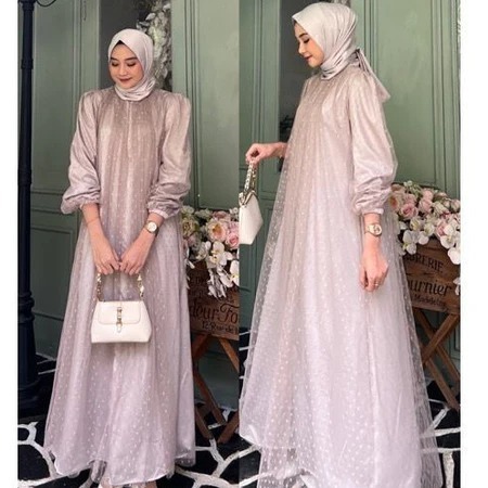 Azie dress, dress kondangan kekinian, dress pesta wanita, dress lebaran simple, dress wanita model k