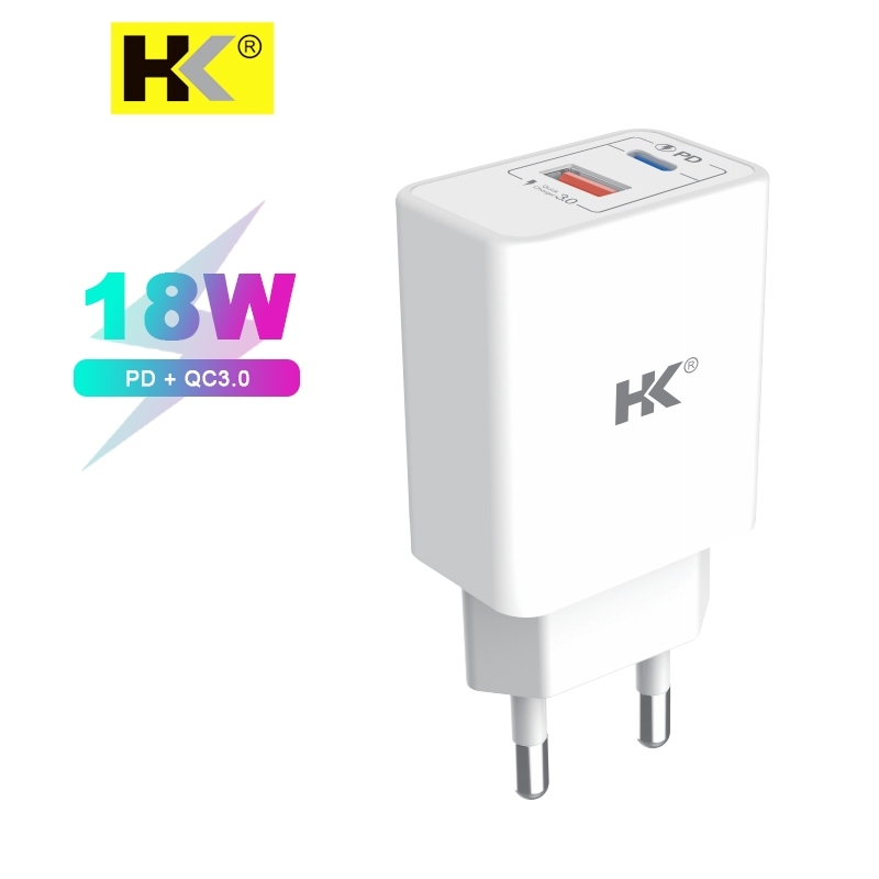 Original HK PD-202 Charger Fast Charging 18W PD + QC3.0 Wall Adapter Charger
