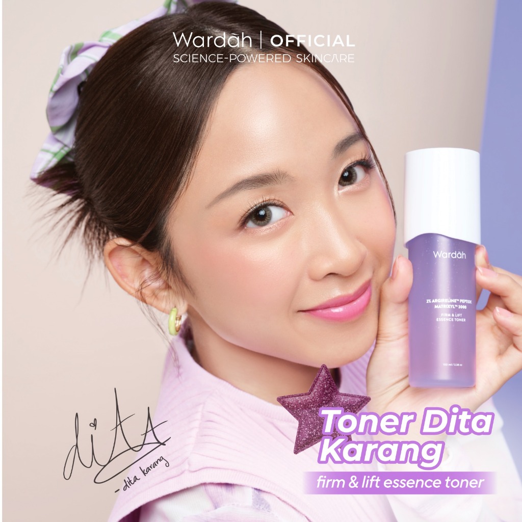 WARDAH 2% Argireline Peptide MatrixylTM 3000 Firm & Lift Essence Toner 100 ml - Mencegah Penuaan Din