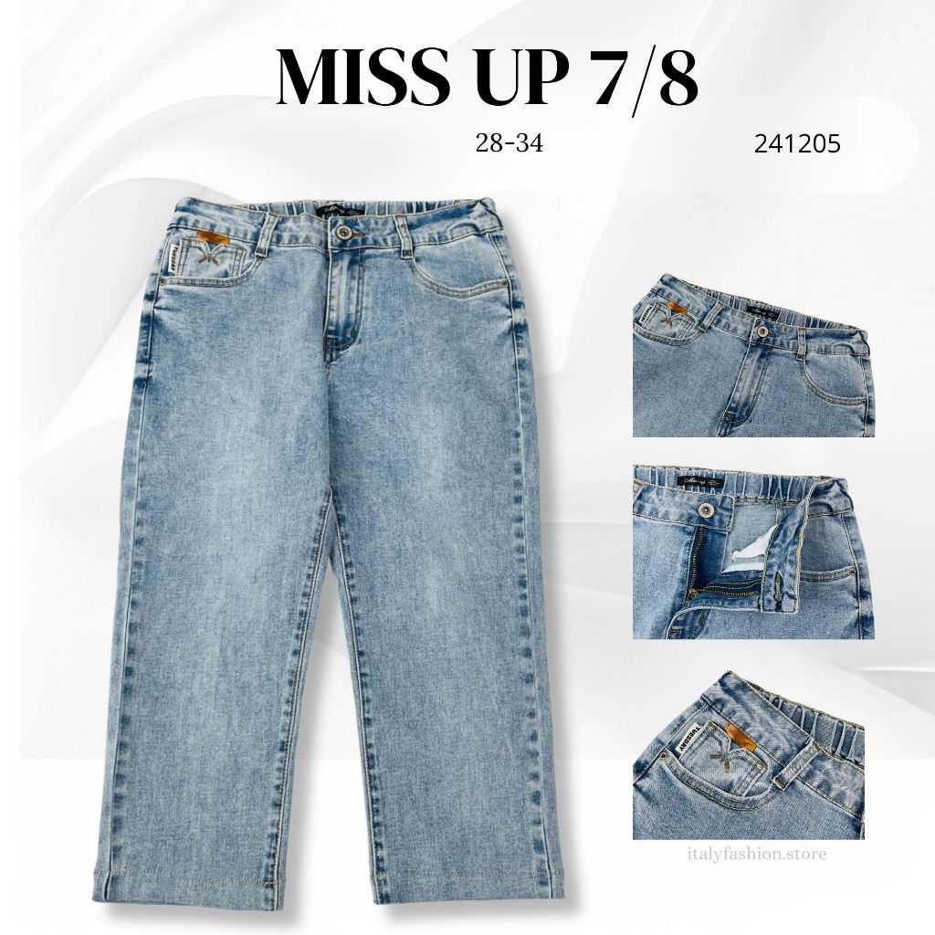 MISS UP Celana Jeans Stretch 7/8 Wanita 241205