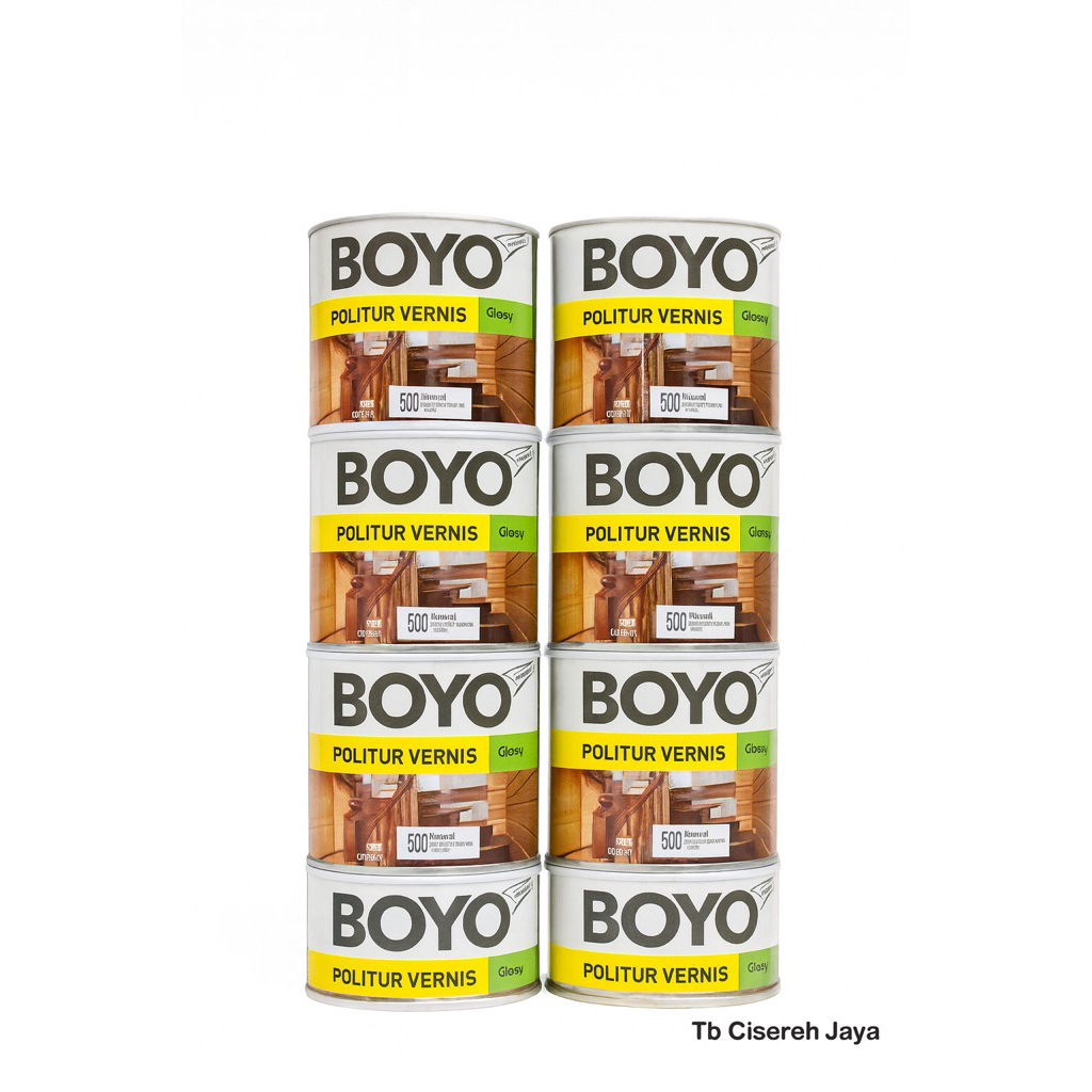 Boyo Vernis Kayu Bening Clear Gloss – Interior Exterior Berbagai Macam Warna