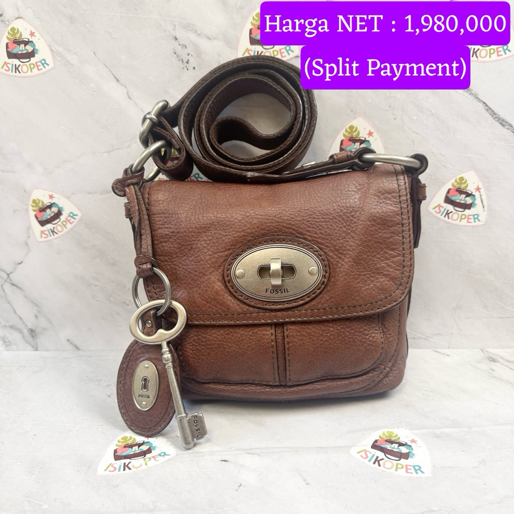 #500 NET-Preloved Fossil Maddox Turnlock TwistLock Espresso