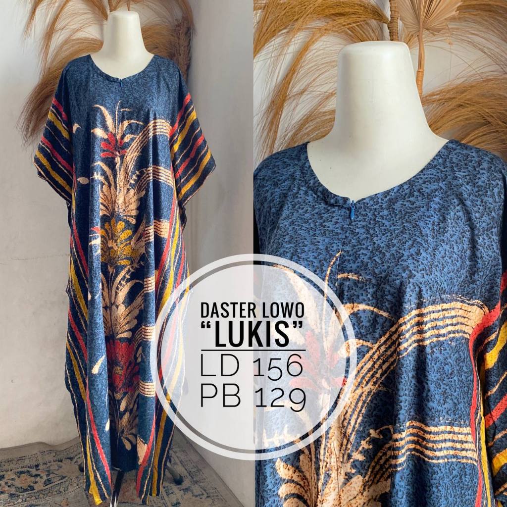 [Panjang 130] Daster Lowo Longdress Batik Cap Pekalongan Rayon Lowo Kalong Kelelawar Jumbo Rayon Ade