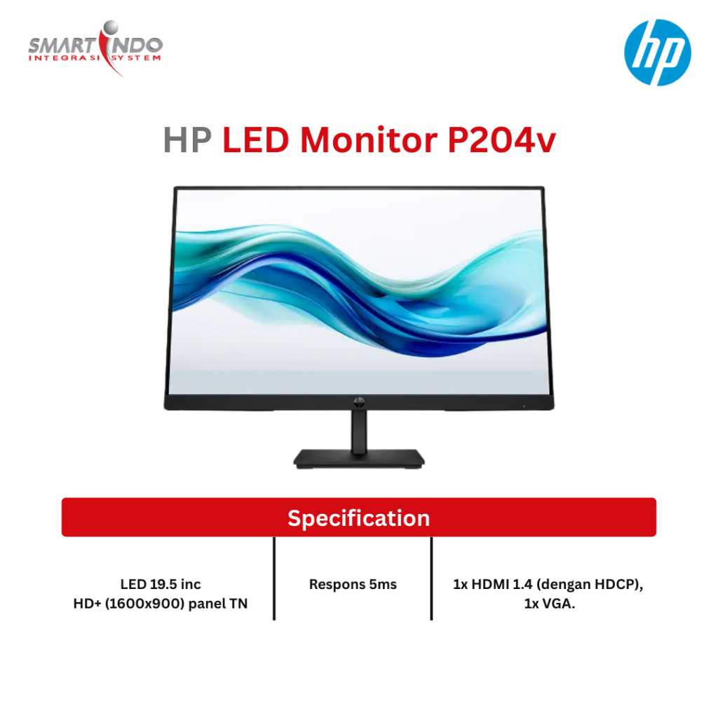 HP P204v 19.5 inch HD+ Monitor