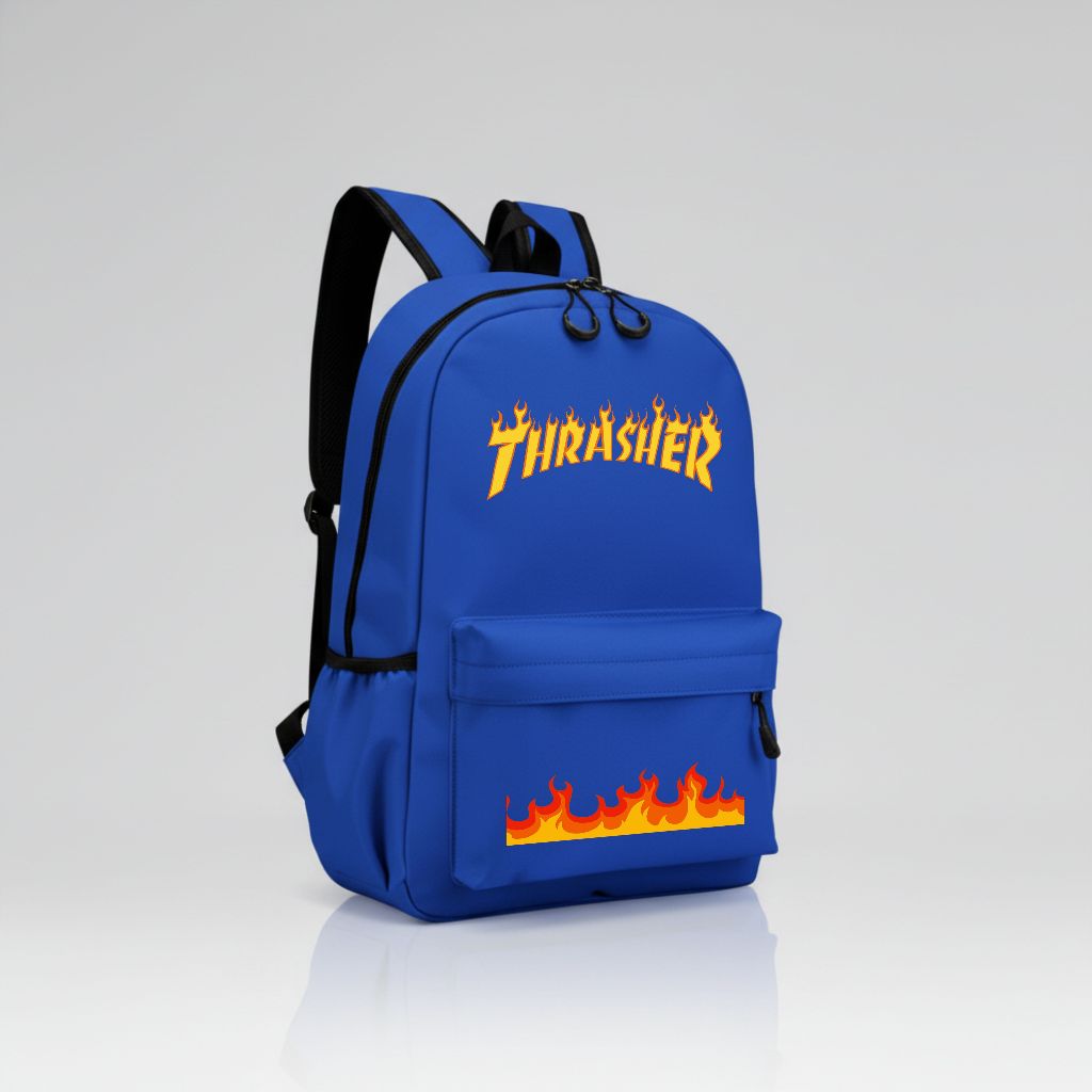 Capirali -Tas Ransel Sekolah & Backpacker Anak Laki-Laki Motif Thrasher Casual Ransel Kantong Origin