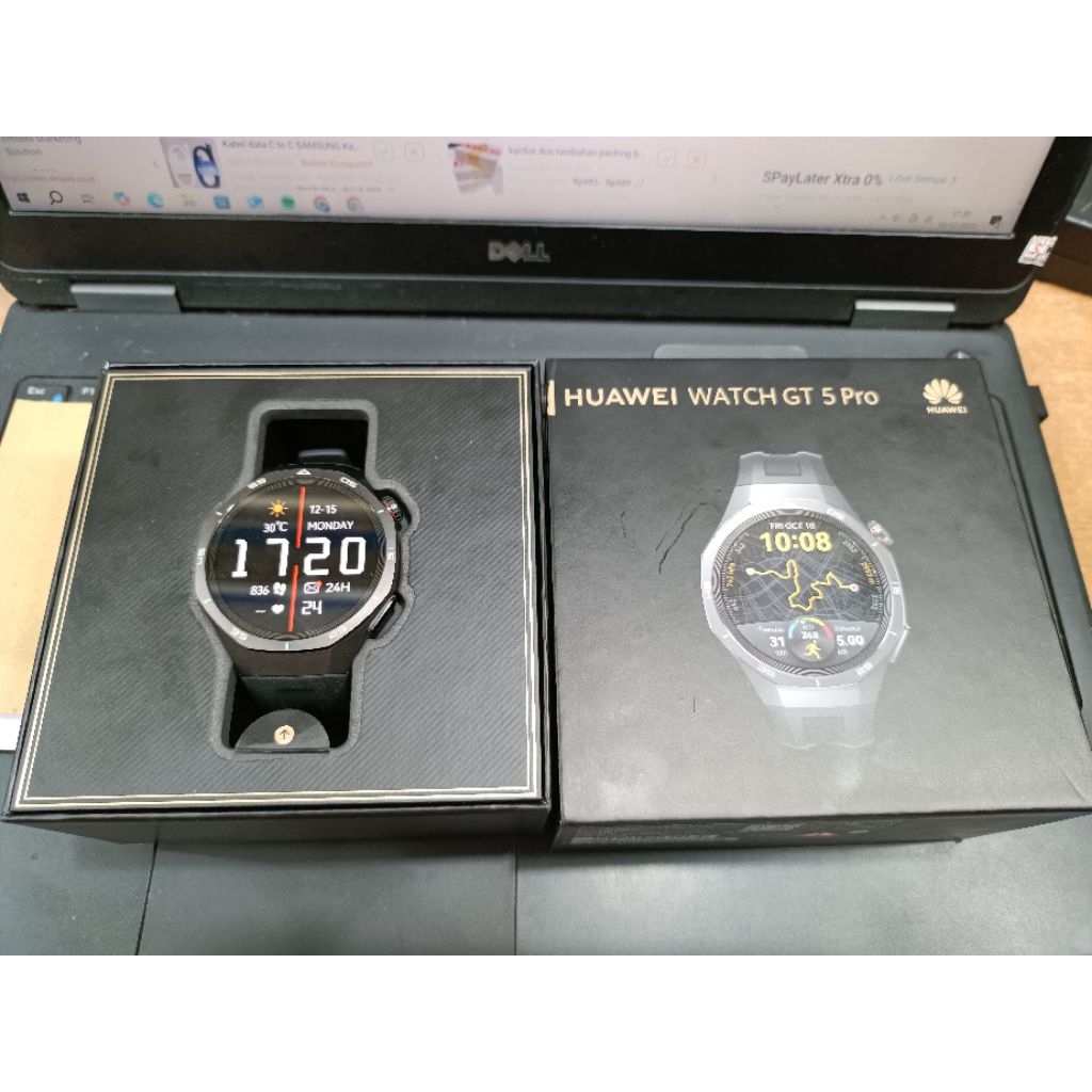 Second Huawei Watch GT 5 Pro 46mm mulus istimewa Fullset ORI ex resmi no minus